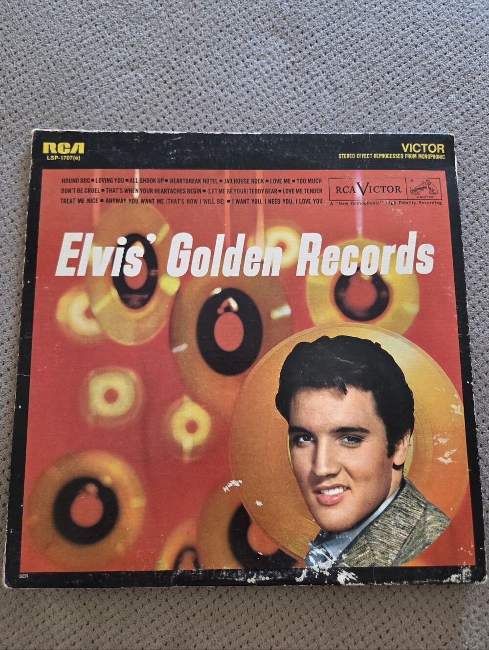 Vintage Elvis Presley Golden Records 1958 LP Vinyl Record RCA Victor LSP-1707(e)